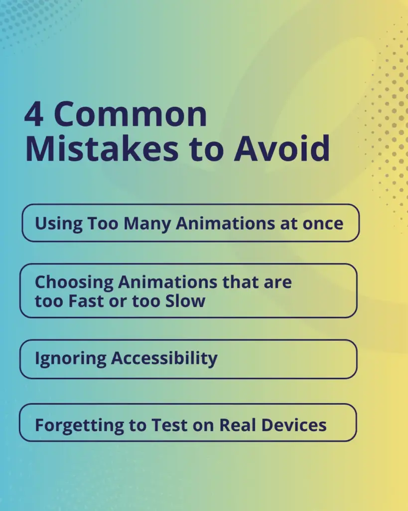 4 common mistakes to avoid