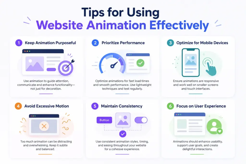 Tips for using website animation effectively