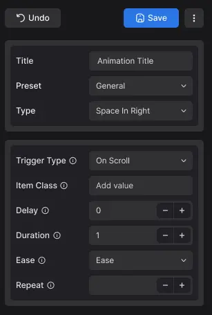 Animation Title Control