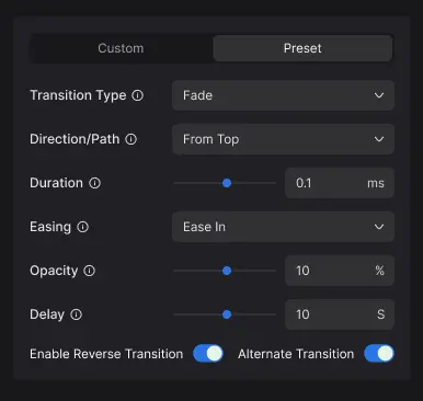 Animation Trigger Setting